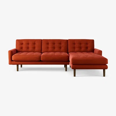 Habitat Habitat Fenner Right Hand Corner Sofa-Burnt Orange -Dark Leg