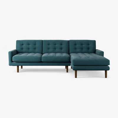 Habitat Habitat Fenner Right Hand Corner Sofa - Teal - Dark Leg