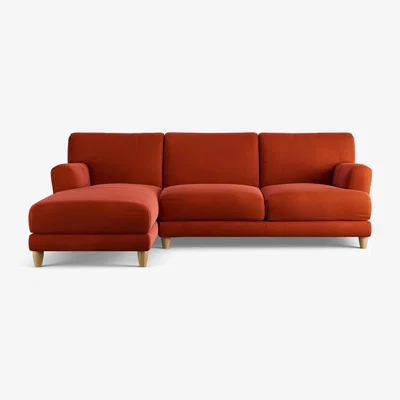 Habitat Habitat Askem Velvet Left Hand Corner Sofa - Burnt Orange