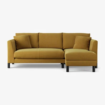 Habitat Habitat Aston Right Hand Corner Sofa - Gold - Black Leg
