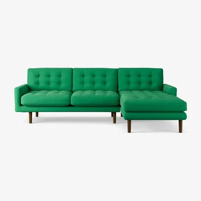 Habitat Habitat Fenner Right Hand Corner Sofa-Emerald Green-Dark Leg