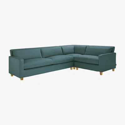 Habitat Habitat Chester Left Corner Fabric Sofa - Teal