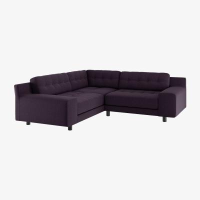 Habitat Habitat Hendricks Right Corner Velvet Chaise - Dark Purple