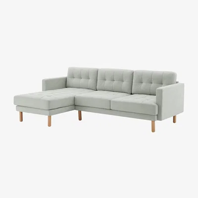 Habitat Habitat Newell Fabric Left Hand Corner Sofa - Light Grey