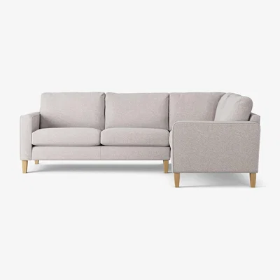 Habitat Habitat Flint Fabric Right Hand Corner Sofa-Natural- Ash Leg