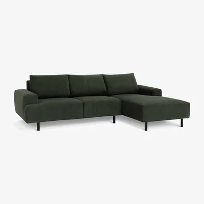 Habitat Habitat Julien Fabric Right Hand Corner Chaise Sofa - Green