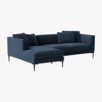 Habitat Swoon Alena Fabric Left Hand Corner Sofa - Indigo Blue