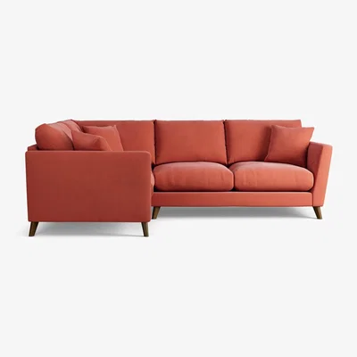 Habitat Habitat Lomond Left Hand Corner Sofa - Papaya - Dark Leg