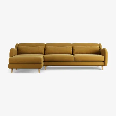 Habitat Habitat Turnmill Left Hand Corner Sofa - Gold