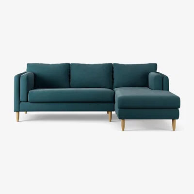 Habitat Habitat Newington Right Hand Corner Sofa - Teal -Ash Leg