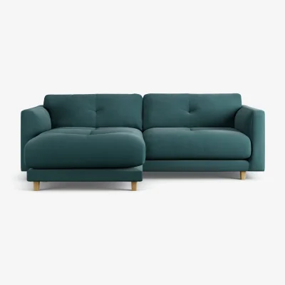 Habitat Habitat Emely Reversible Chaise Sofa - Teal - Ash Leg