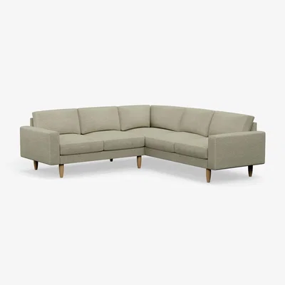 Habitat Hutch Plus Fabric Block Arm 5 Seater Corner Sofa - Oat