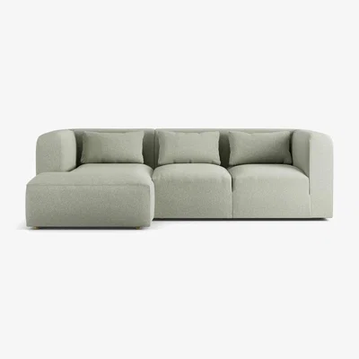 Habitat Habitat Lars Left Hand Corner Sofa - Sage Green - Ash Leg
