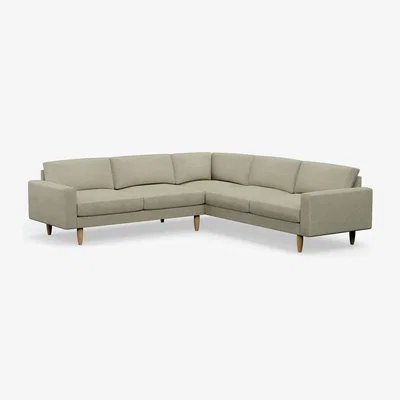 Habitat Hutch Fabric Block Arm 7 Seater Corner Sofa - Oat