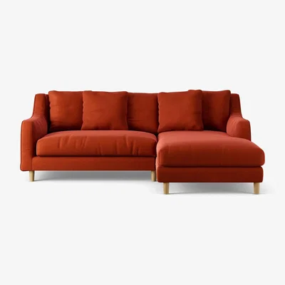 Habitat Habitat Swift Right Hand Corner Sofa - Burnt Orange-Ash Leg