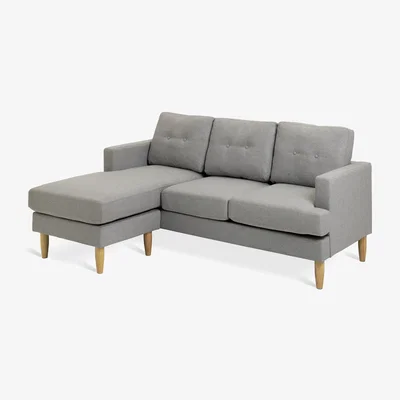 Habitat Habitat Joshua Fabric Reversible Corner Sofa - Light Grey