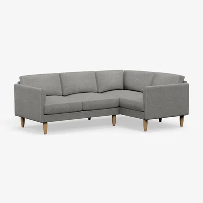 Habitat Hutch Fabric Curve Arm 4 Seater Corner Sofa - Dove Grey