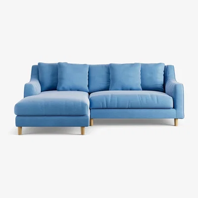 Habitat Habitat Swift Left Hand Corner Sofa -Sky Blue - Ash Leg