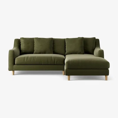 Habitat Habitat Swift Right Hand Corner Sofa -Moss - Green - Ash Leg