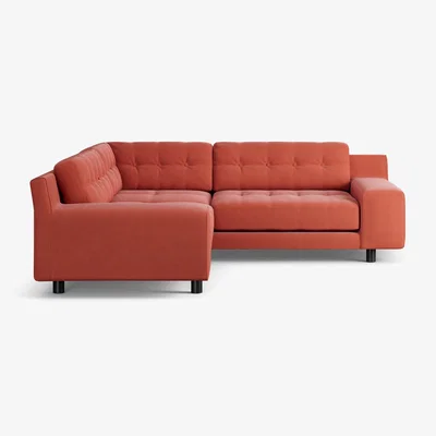 Habitat Habitat Hendricks Reversible Corner Sofa - Papaya- Black Leg