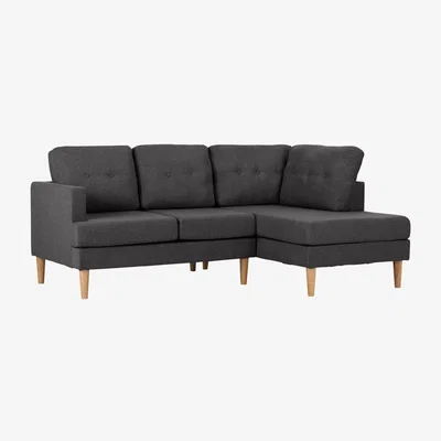Habitat Habitat Joshua Fabric Corner Chaise Sofa - Charcoal