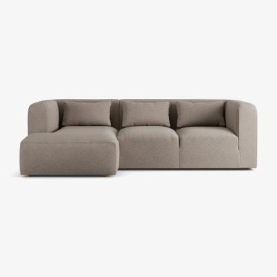 Habitat Habitat Lars Left Hand Corner Sofa - Mocha - Ash Leg