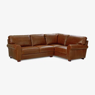 Habitat Habitat Salisbury Right Corner Leather Sofa - Tan