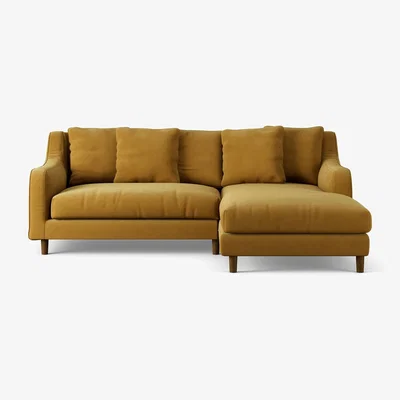 Habitat Habitat Swift Right Hand Corner Sofa -Gold - Dark Leg