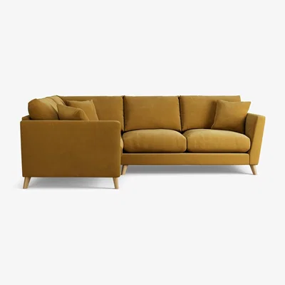 Habitat Habitat Lomond Left Hand Corner Sofa - Gold - Ash Leg