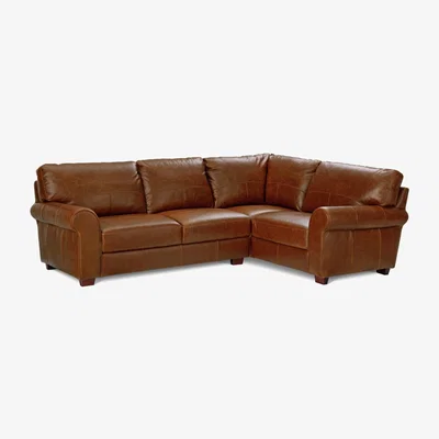 Habitat Habitat Salisbury Left Corner Leather Sofa - Tan
