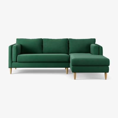 Habitat Habitat Newington Right Hand Corner Sofa - Green -Ash Leg