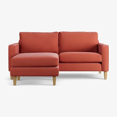 Habitat Habitat Flint Fabric Reversible 3 Seater Corner Sofa -Papaya