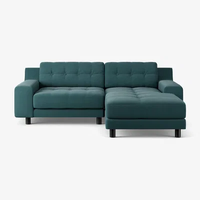 Habitat Habitat Hendricks Right Hand Corner Sofa - Teal - Black Leg