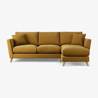 Habitat Habitat Lomond Right Hand Corner Sofa - Gold - Ash Leg