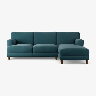 Habitat Habitat Askem Fabric Right Hand Corner Sofa - Teal -Dark Leg
