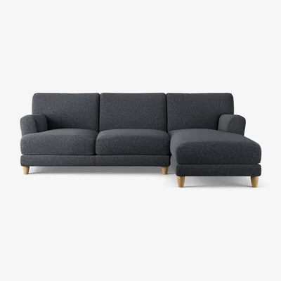 Habitat Habitat Askem Fabric Right Hand Corner Sofa-Charcoal-Ash Leg