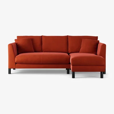 Habitat Habitat Aston Right Hand Corner Sofa -Burnt Orange-Black Leg