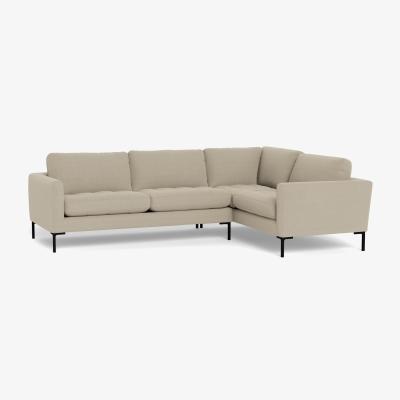 Heal's Heal's Eton Right Hand Facing Corner Sofa Linen Hessian Brass Feet - Heal's UK Furniture