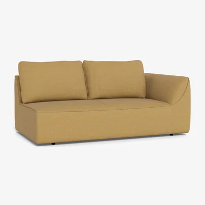 Heal's Heal's Morven Right Hand Facing 3 Seater Unit Boucle Tweed Citrine Black Feet