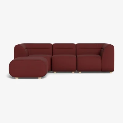Heal's Heal's Lilli Compact Corner Sofa Left Hand Facing Smart Cotton Linen Myrtle Natural Feet