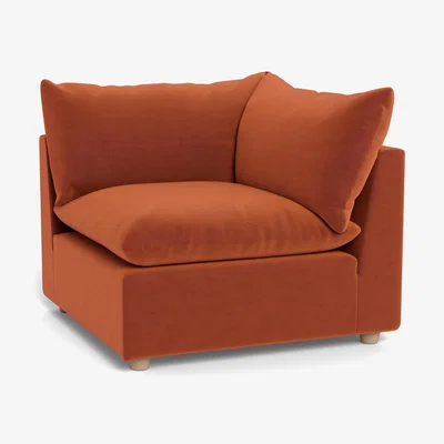 Heal's Heal's Astrid Corner Unit Velvet Russet Walnut Stained Feet