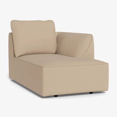 Heal's Heal's Morven Right Hand Facing Chaise Unit Capelo Linen-Cotton Bamboo Black Feet
