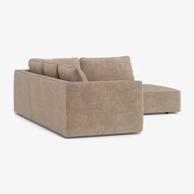 Heal's Heal's Morven Right Hand Facing Large Corner Sofa Boucle Velvet Rocky Black Feet