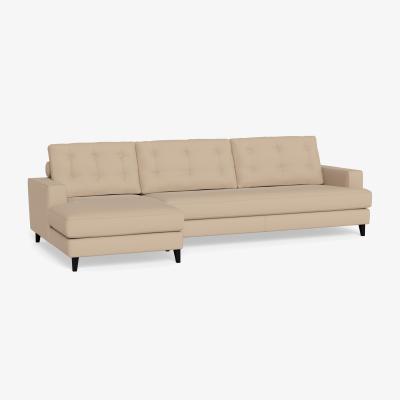 Heal's Heal's Mistral Left Hand Facing Corner Sofa Capelo Linen-Cotton Bamboo Natural Beech Feet