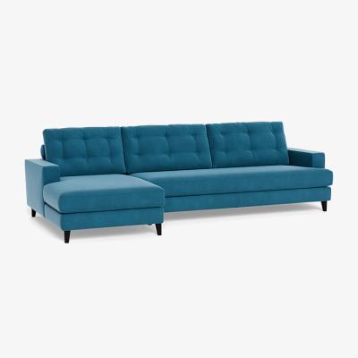 Heal's Heal's Mistral Left Hand Facing Corner Sofa Smart Luxe Velvet Grass Natural Feet - Heal's UK Furniture