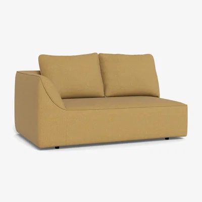 Heal's Heal's Morven Left Hand Facing 2 Seater Unit Boucle Tweed Citrine Black Feet