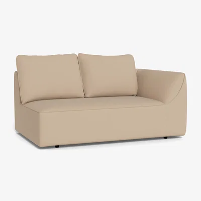 Heal's Heal's Morven Right Hand Facing 2 Seater Unit Capelo Linen-Cotton Bamboo Black Feet