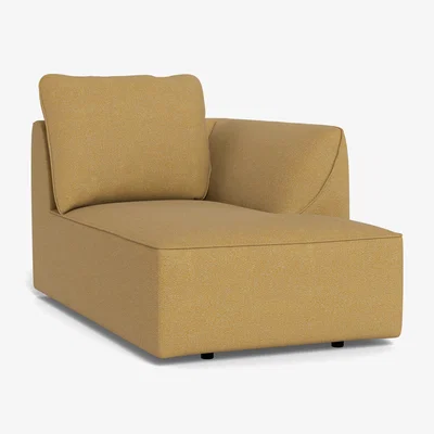 Heal's Heal's Morven Right Hand Facing Chaise Unit Boucle Tweed Citrine Black Feet