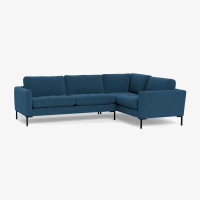 Heal's Heal's Eton Right Hand Facing Corner Sofa Texture Ink Black Feet - Heal's UK Furniture