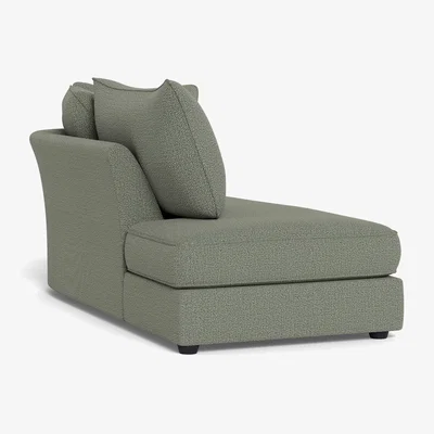 Heal's Heal's Tailor Chaise Left Hand Facing Boucle Tweed Lapis Natural Beech Feet